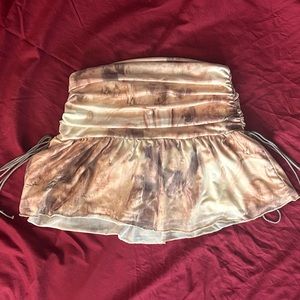 Ti-dye mesh mini skirt